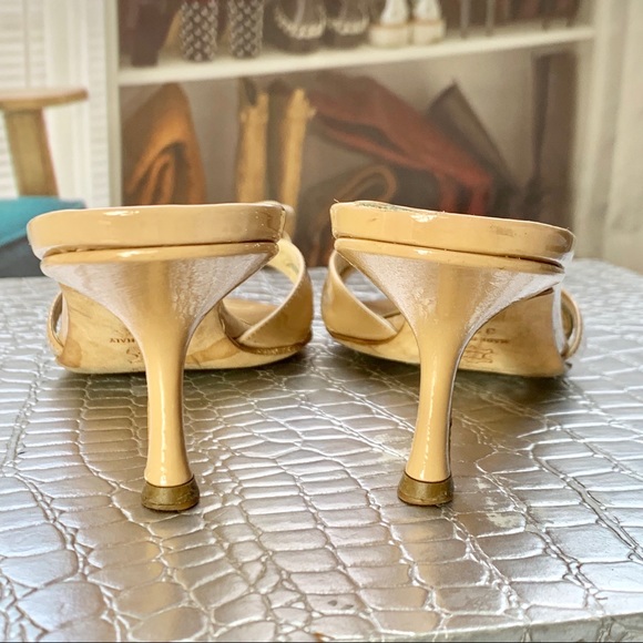 Jimmy Choo Patent Nude Kitten Heels - Picture 4 of 5